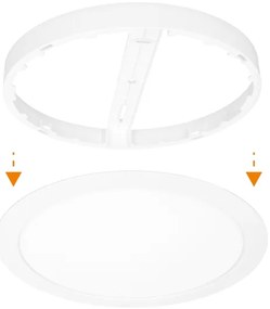 Solight WD244-W - Pannello LED 2 in 1 24W/230V 3000/4000/6000K Ø 30 cm IP54 bianco