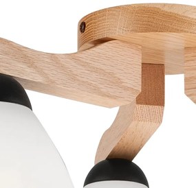 Lampadario a plafone ADRIANO 3xE27/60W/230V quercia