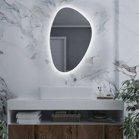 Specchio asimmetrico con luce LED G7