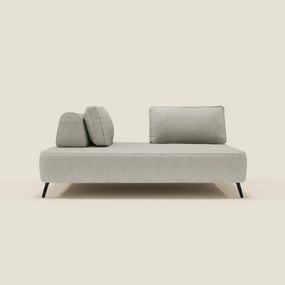 Volta divano modulare con schienali mobili in raffinato tessuto ciniglia T06 grigio chiaro