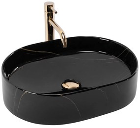 Lavabo da appoggio Rea Nadia 50 Black Stone