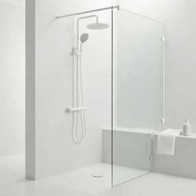 Set doccia senza bocca di erogazione con termostato Rea Lungo White