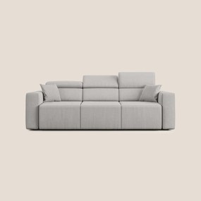 Orwell divano con 3 sedute estraibili in microfibra smacchiabile T11 grigio chiaro