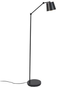 Lampada da terra nera con paralume in metallo (altezza 135 cm) Hajo - White Label