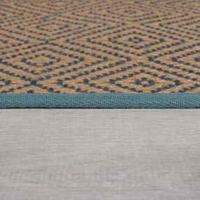 Pedata in iuta per scale in colore blu-naturale 60x600 cm Diamond - Flair Rugs