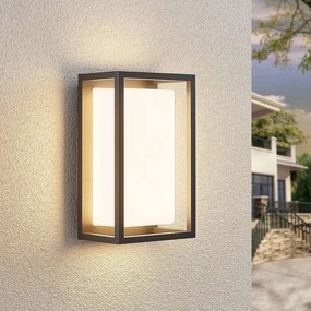 Lucande applique da esterni LED Ilirian, antracite, alluminio, 15 cm
