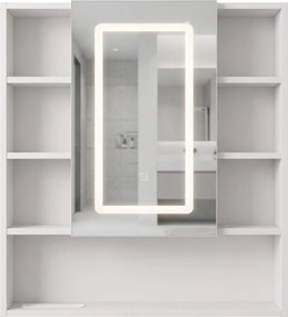 Armadietto con specchio LED Rea Luna 70x80cm