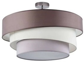 Melia Plafoniera Grigio-Marrone/Bianco/Grigio/Cromato - Lindby