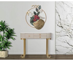 Consolle in beige-oro 40x100 cm Beauty - Mauro Ferretti