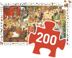 Un puzzle e un gioco di osservazione - equestre - 200 pezzi