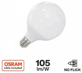 Lampada LED Globo E27 18W, G120, 105lm/W Colore  Bianco Caldo 2.700K