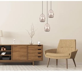 ITALUX MDM-3480/3A GD - Lampadario a sospensione con filo HARLEY 3xE27/40W/230V oro rosa