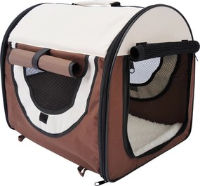 Trasportino per Cani e Gatti Pieghevole Caffè 61x46x51 cm...