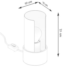 Sollux SL.1675 - Lampada da tavolo FLASH 1xE27/15W/230V bianco