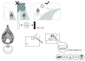 Globo 33528 - Lampada solare LED SOLAR LED/0,06W/3V IP44