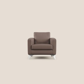 Orione Poltroncina in ecopelle moderna e impermeabile T04 marrone