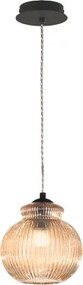 Lampada sospensione D18 cm in vetro soffiato Ambra - MADAGASCAR Mod1