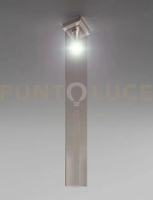 Tubes lampadario a soffitto 120 fume' trasparente nickel opaco 1 lu...