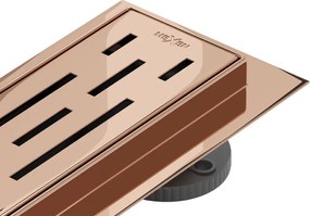 Mexen Flat 360° M01 scarico lineare rotante 90 cm, oro rosa - 1620090-40