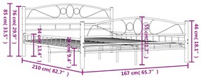 Giroletto Nero in Acciaio 160x200 cm