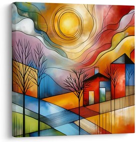 Quadro su tela – Strada nei colori