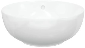 Lavandino Bianco 44x17 cm in Ceramica Rotondo