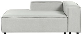 Chaise lounge lino grigio lato destro APRICA Beliani