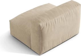 Parte divano componibile beige (solo con parte centrale) con rivestimento in velluto Martina – Micadoni