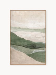 Quadro dipinto a mano con cornice in legno Green Field