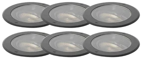 Set di 6 faretti da terra orientabili AR111 IP65 - Delux Honey
