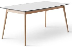 Tavolo da pranzo pieghevole con piano bianco in bianco e naturale 90x165 cm Meza - Hammel Furniture