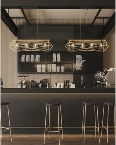 Lampadario Glamour Abraxas oro paralume oro 4x E27 LUCE AMBIENTE DESIGN