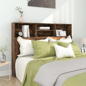 Testiera Con Scomparti Rovere Fumo 140x19x103,5 Cm /