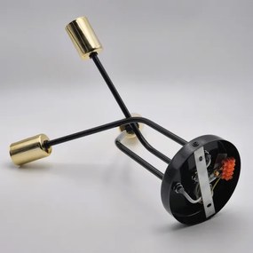 Lampadario a sospensione con supporto rigido PRIYA 3xE27/15W/230V nero