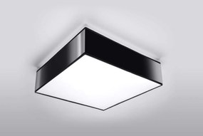 Plafoniera da Soffitto Quadrata in PVC 2xE27 HORUS 35 Nera da interno