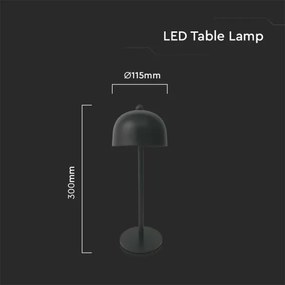 LED Lampada da tavolo ricaricabile dimmerabile LED/1W/5V 3000-6000K 1800 mAh nero