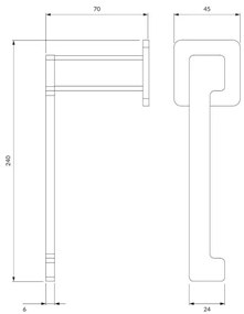 OMNIRES NL80510CR - Porta carta igienica NELSON cromo lucido