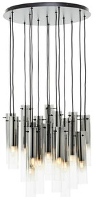 Lampadario Moderno Glasini PE14 / E14 / w/o bulbs cromo paralume trasparente 14x E14 Ø52cm BRILLIANT