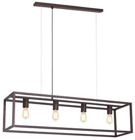 Lampadario su corda CORNICE 4xE27/60W/230V rame