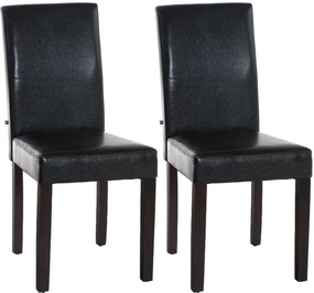 Set Di 2 Sedie Da Pranzo Ina İn Ecopelle - Comfort E Stile Per İl Tuo Ambiente Dining / Braun / Dunkelbraun