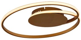 Plafoniera LED glamour Joy, dorato 50x43 cm, luce naturale NOVECENTO