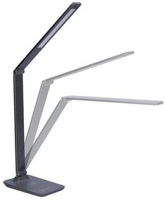 Solight WO55-G - Lampada da tavolo LED dimmerabile con caricatore wireless LED/10W/100-240V grigia