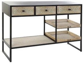 Console Home ESPRIT Marrone Nero Legno Metallo 120 x 38 x 80 cm