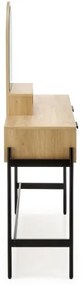 Tavolino da toilette CARMEN 136x104 cm beige/nero