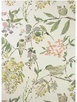 Nina Campbell Carta da parati Penglai - Coral/ Lavender/ Green