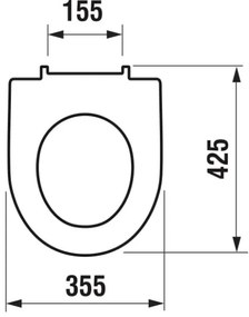 JIKA H8933843000631 - Sedile WC LYRA in Duroplast/bianco