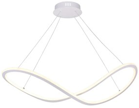Lampadario LED moderno Infinity bianco, luce con 3 temperature di colore 2500 lumen
