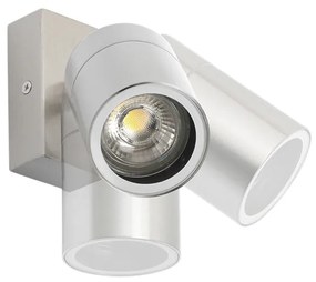 Lampada da parete per esterni in acciaio IP44 orientabile e inclinabile - Solo