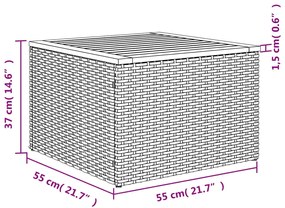 Set Divani da Giardino 14pz con Cuscini in Polyrattan Grigio