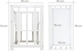 Culla bianca con altezza regolabile e per co-sleeping 90x45 cm Woodland Buddies – Roba